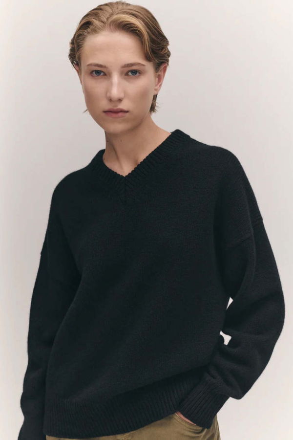 &Daughter Balla Slouch V Neck Sweater