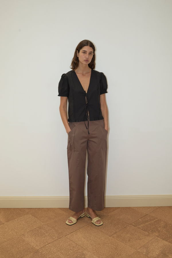 Deiji Studios Pintuck Top - Black