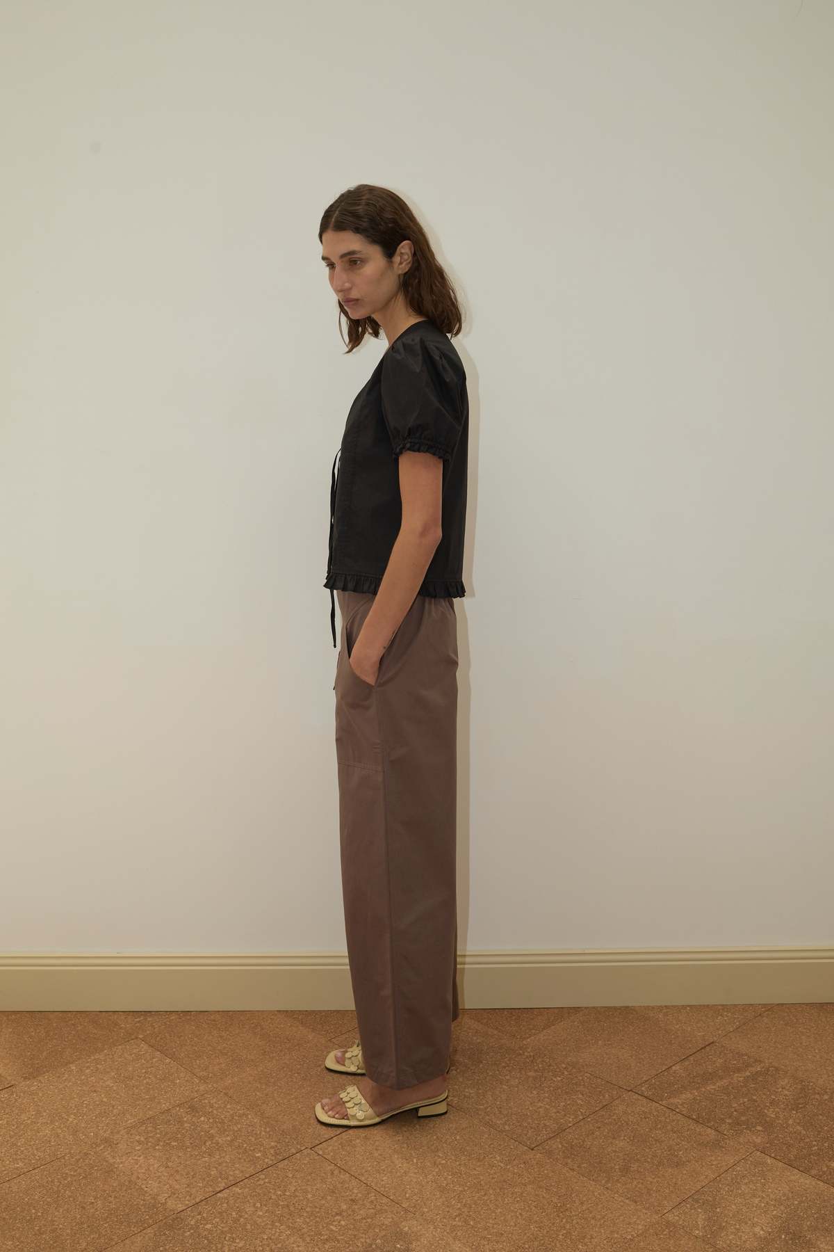 Deiji Studios Pintuck Top - Black - Image 3 of 4