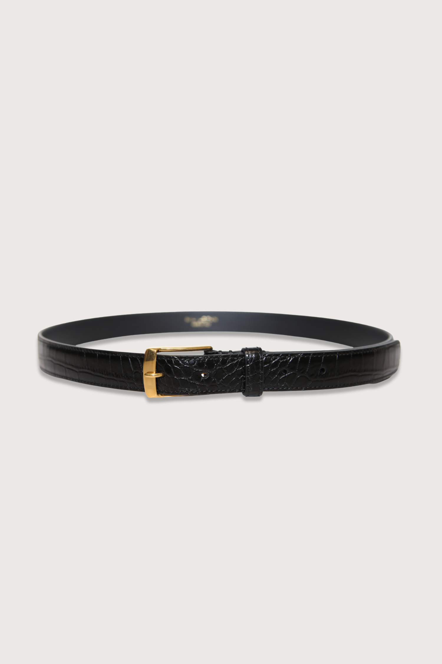 NEW NILI LOTAN women\'s dana belt in ivory with gold buckle Louise_Belt_croc_black.jpg?v=  main image 2