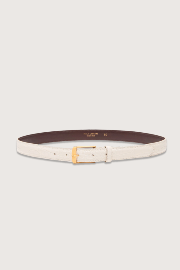 Nili Lotan Dana Belt - Ivory/Gold