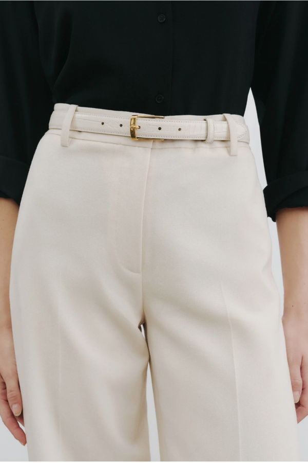 Nili Lotan Dana Belt - Ivory/Gold