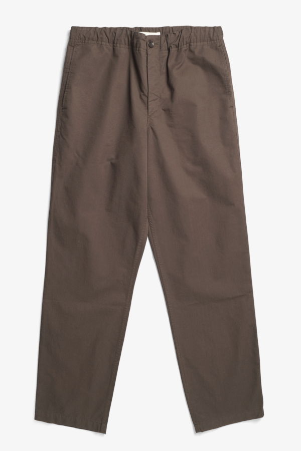 Norse Projects Ezra Regular Mineral Dyed Fine Pants - Espresso
