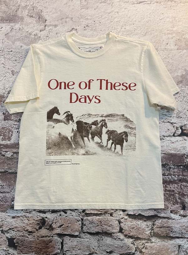 One Of These Days Glad Youre Here With Me Tee - Bone