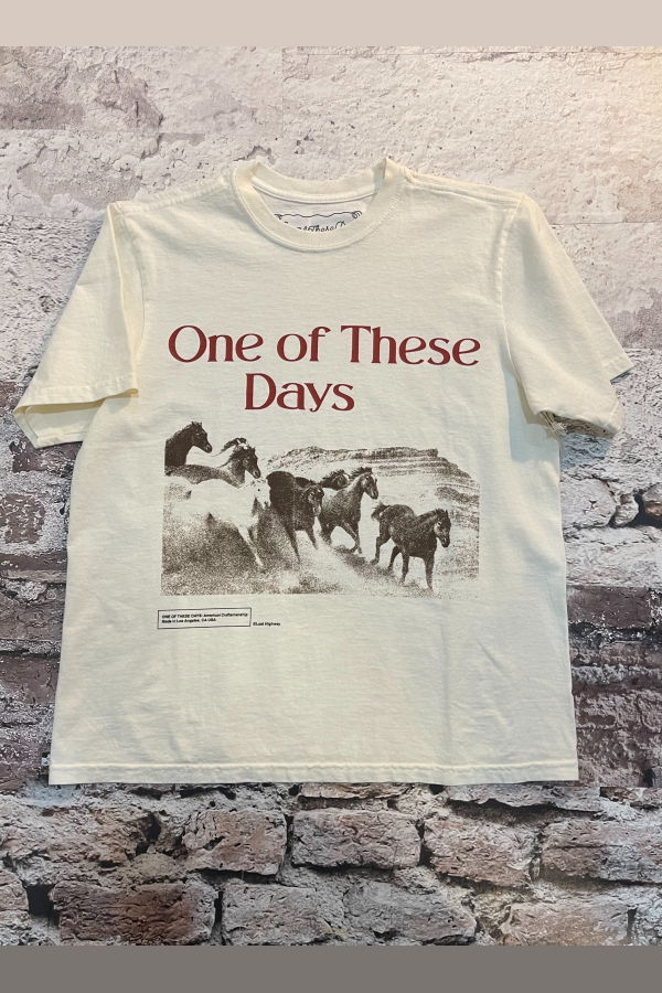 One Of These Days Glad Youre Here With Me Tee - Bone