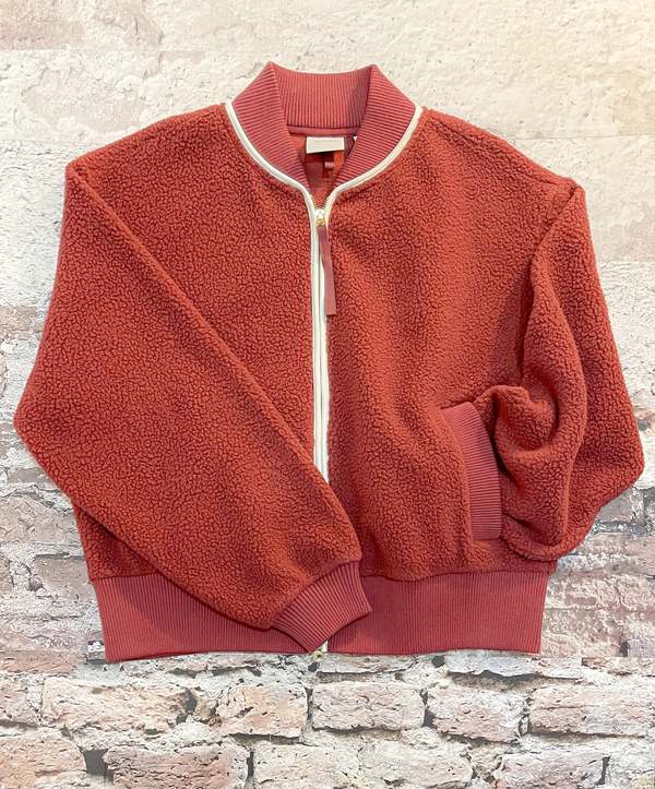 Varley Hansley Fleece Jacket - New Maroon