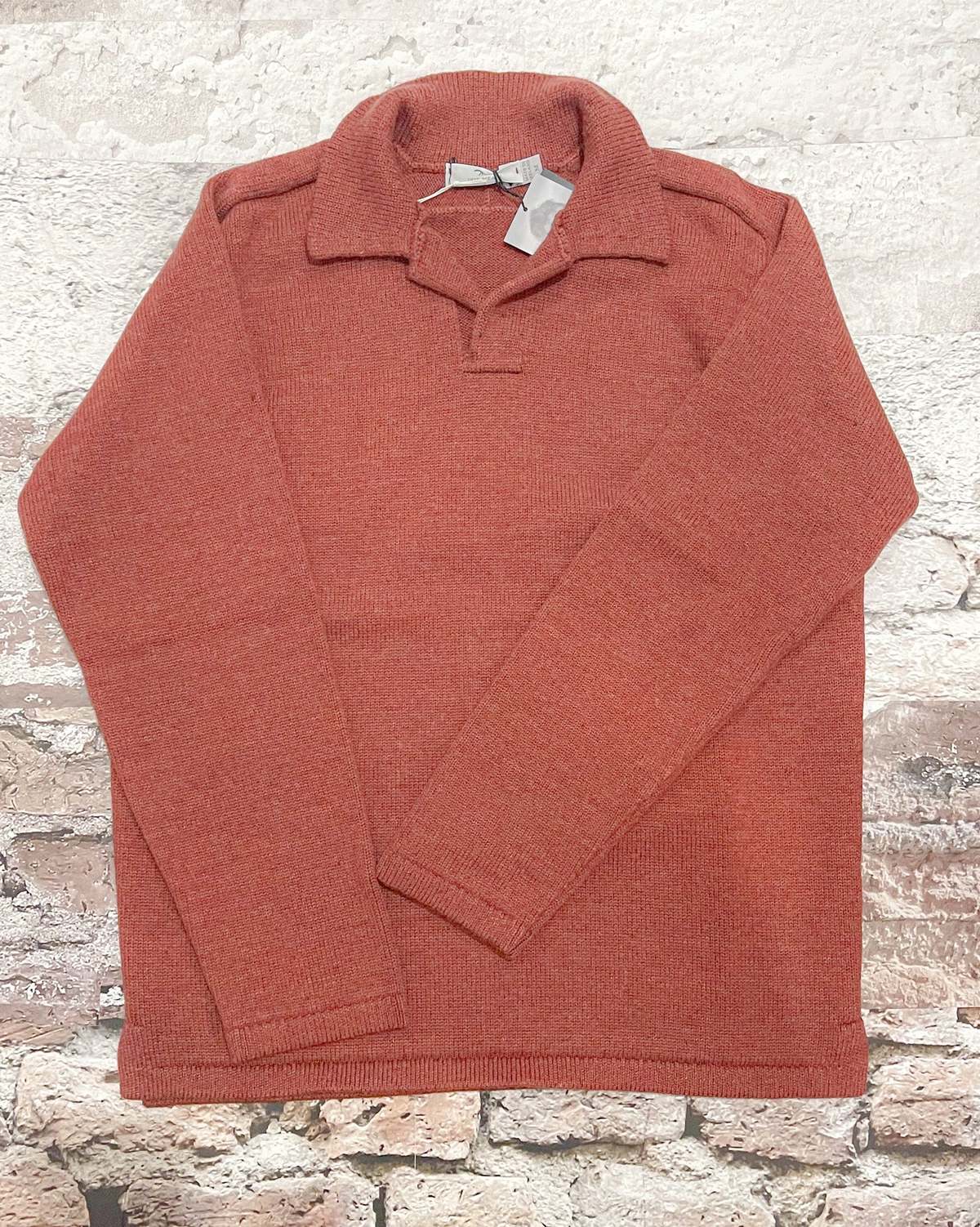 Inis Meáin Polo Sweater - Clay - Image 1 of 1