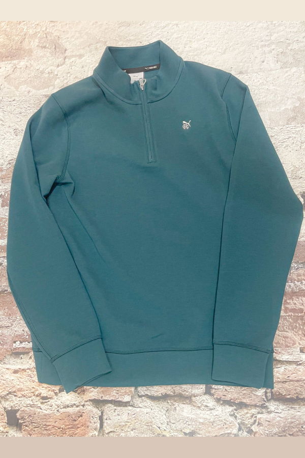 Reigning Champ Puma x RC Cloudspun Fleece 1/4 Zip Top - Green Terrain