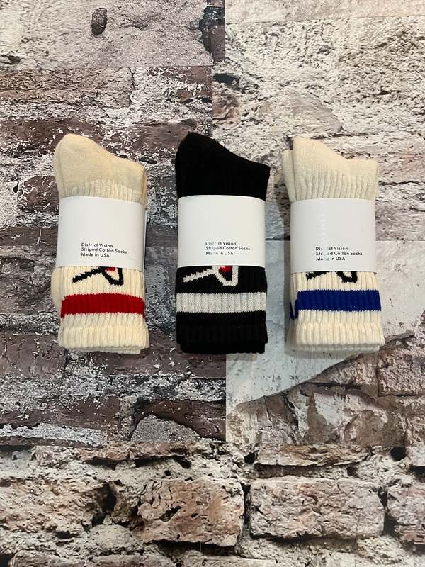 District Vision Striped Cotton Socks