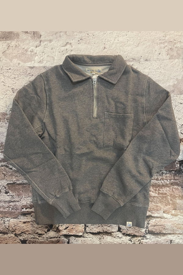 Merz b. Schwanen ZIPC01 Relaxed Fit Zip Collar Sweatshirt