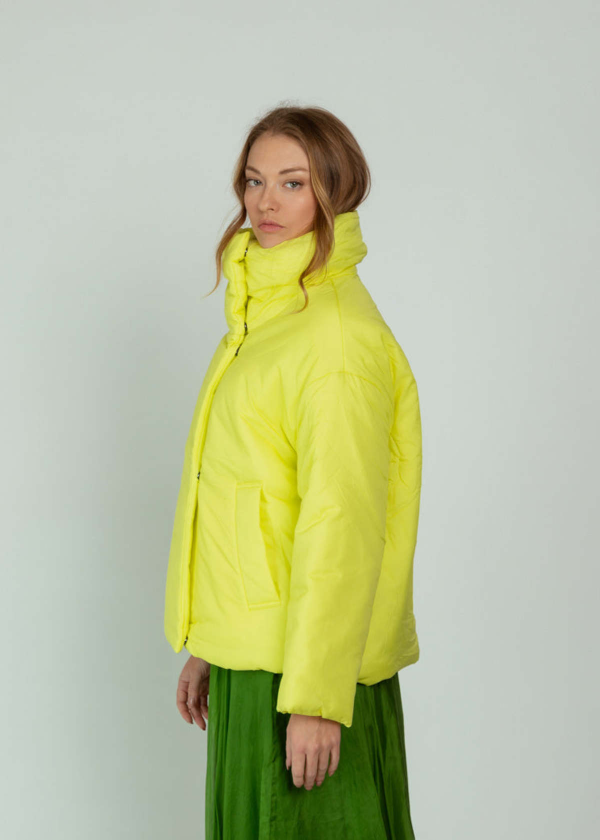 OOFWear Water Repellent Puffer Jacket - Light Lime - Image 3 of 5