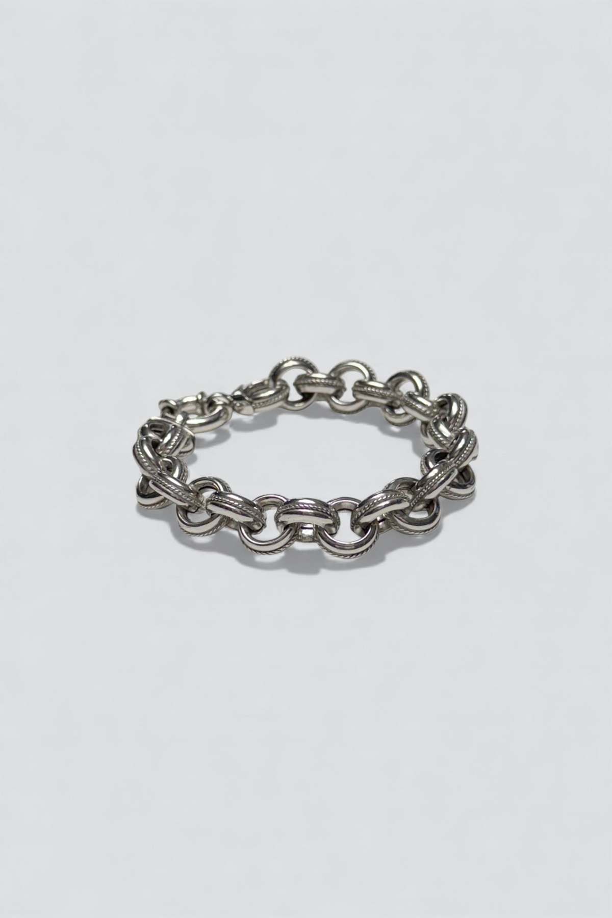 Assembly New York Chunky Textured Oval Link Bracelet - Sterling Silver - Image 3 of 3