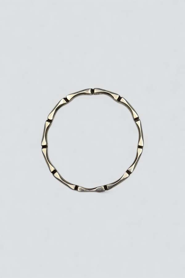 Assembly New York Notched Bangle Bracelet - Sterling Silver