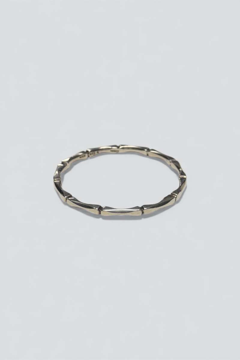 Assembly New York Notched Bangle Bracelet - Sterling Silver