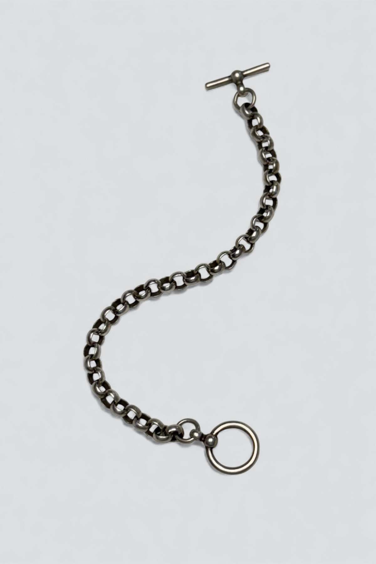 Vintage Round Link Toggle Bracelet - Sterling Silver - Image 2 of 3