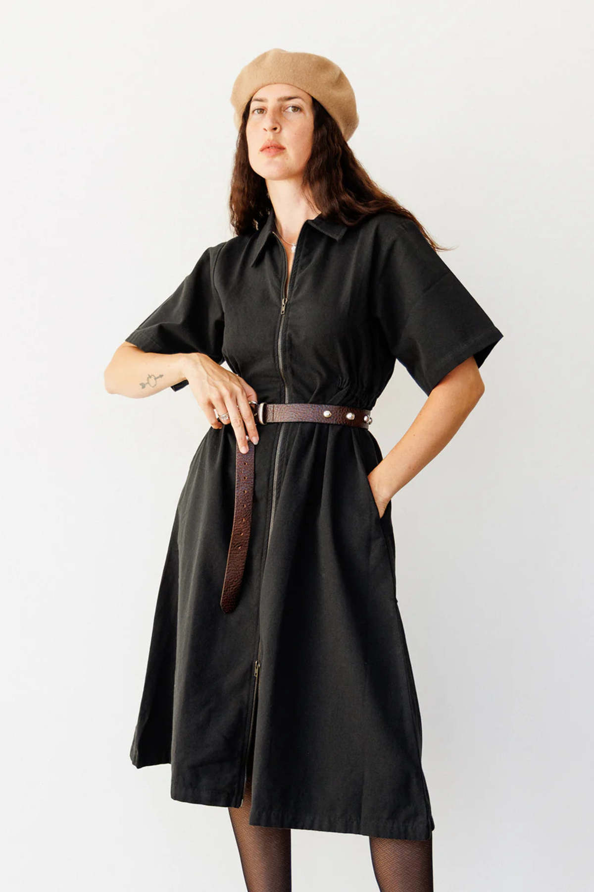 Noble Long Utility Dress - Ash - Image 2 of 6