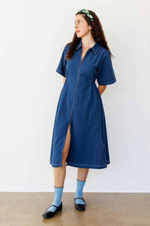 Noble Long Utility Dress - Navy