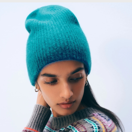 WHITE + WARREN CASHMERE MARLED RIBBED BEANIE White + Warren Cashmere Plush Rib Beanie | Garmentory main image 4