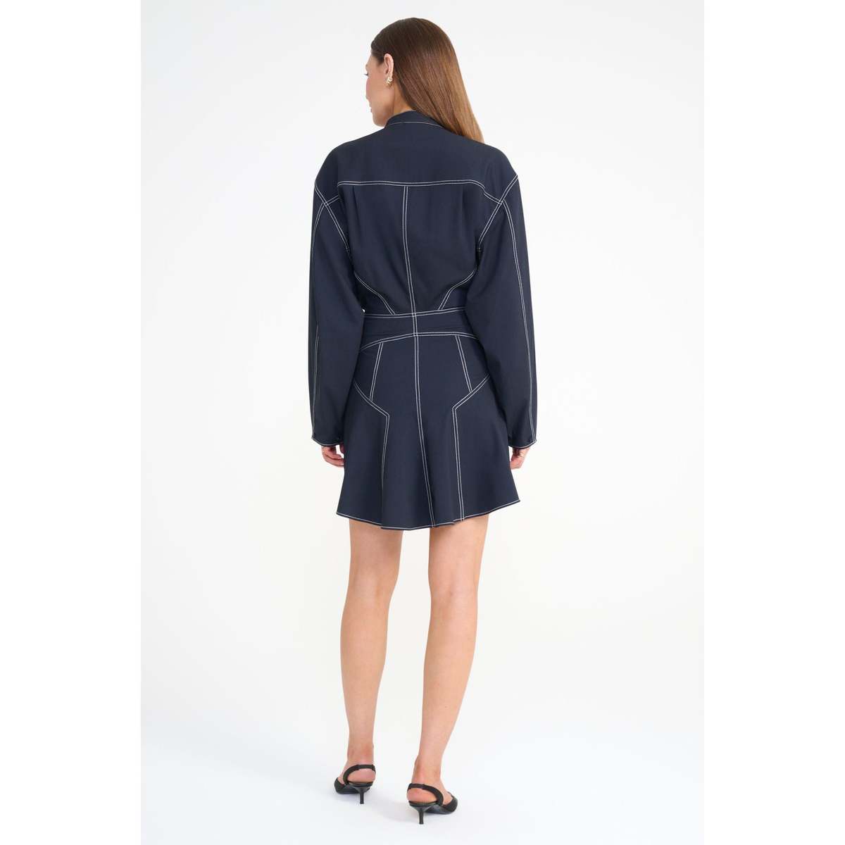 Staud Kiln Dress - Navy - Image 4 of 4