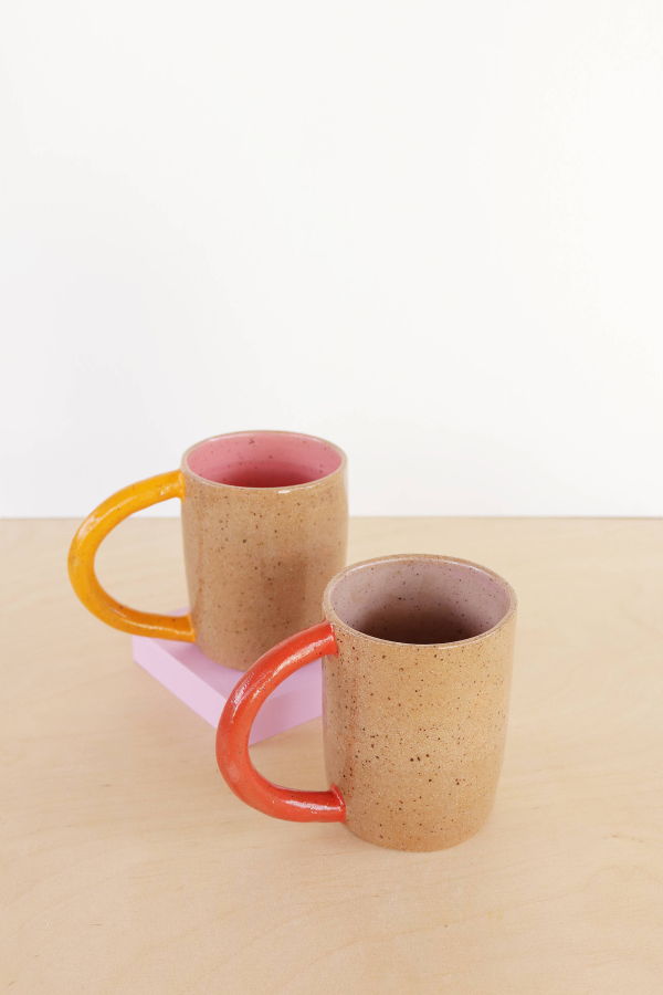 Nightshift Ceramics Handmade Ceramic Colorblock Mug 10 oz