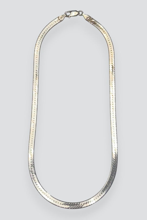 Vintage Herringbone Necklace - Sterling Silver