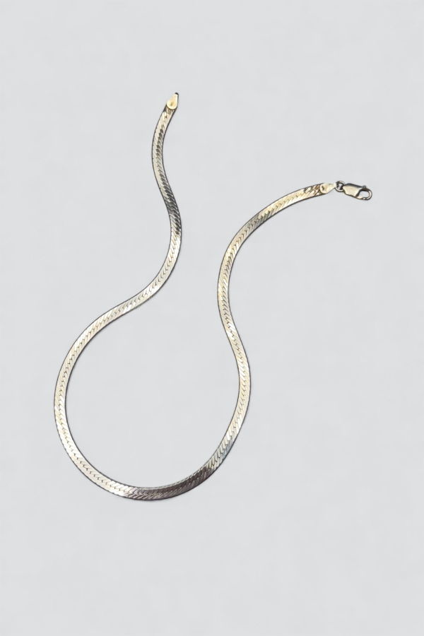 Vintage Herringbone Necklace - Sterling Silver