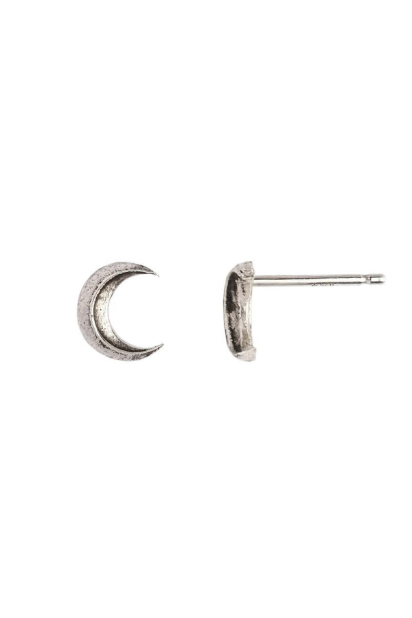 Pyrrha Crescent Moon Stud Earrings