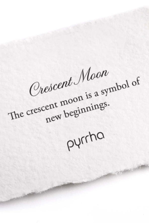 Pyrrha Crescent Moon Stud Earrings