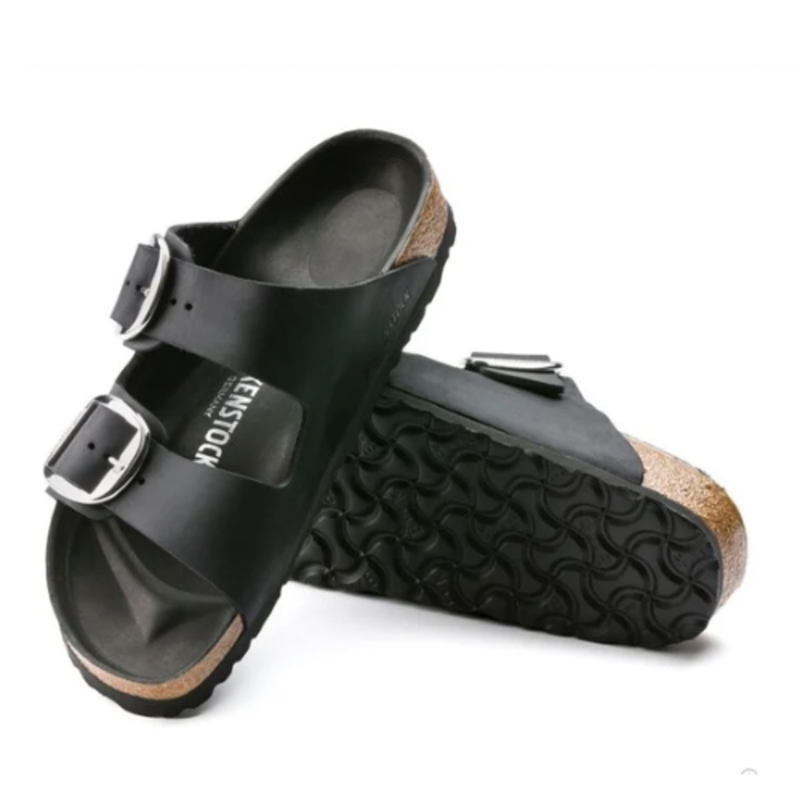 Birkenstock Arizona Big Buckle High Shine Sandals - Ecru