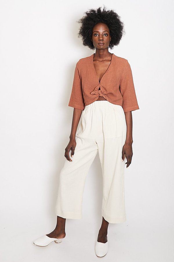 Hackwith Design House Easy Wide Leg Pant - Cream
