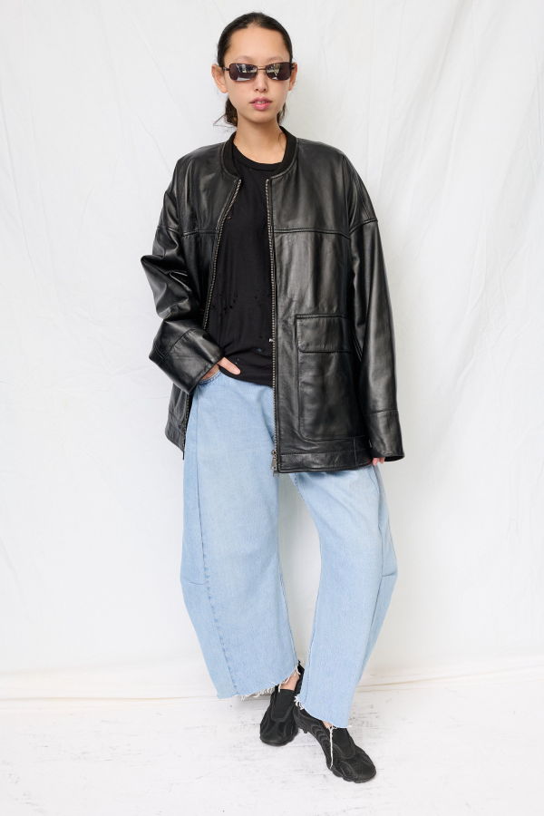 Assembly Black Nappa Leather Parka Jacket