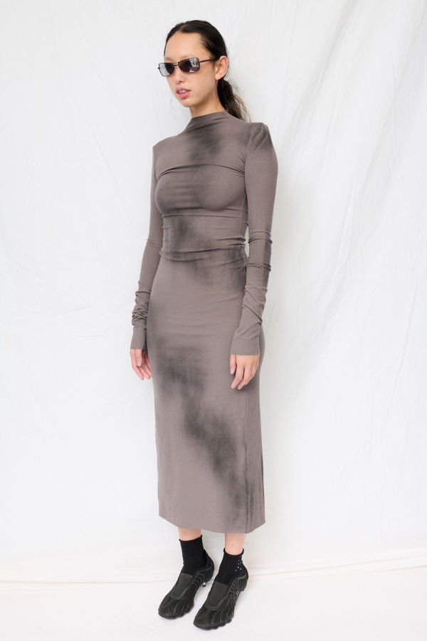 Assembly Airbrush Long Sleeve Mockneck Dress