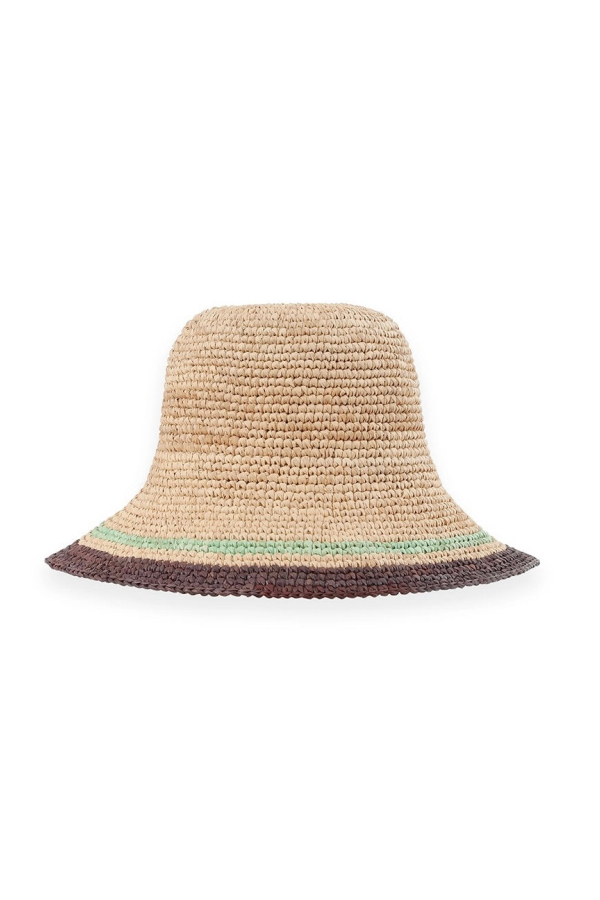 Zimmermann Stripe Raffia Bucket Hat
