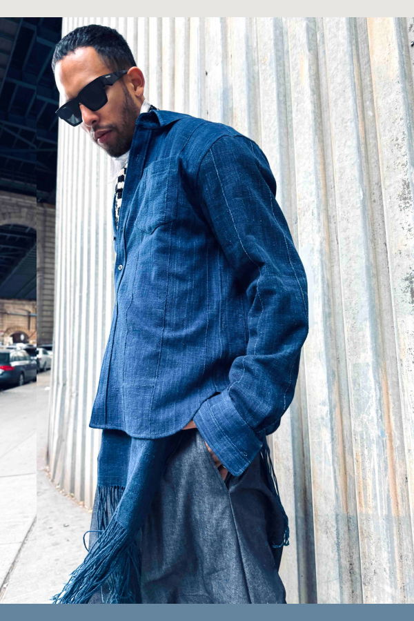Yesaet Ouaga Indigo Overshirt