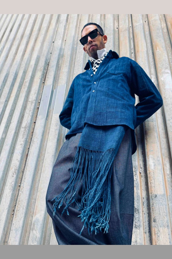 Yesaet Ouaga Indigo Overshirt