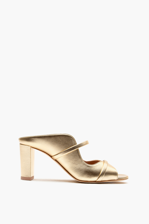 Malone Souliers Norah 70 Metallic Heels - Antique Gold