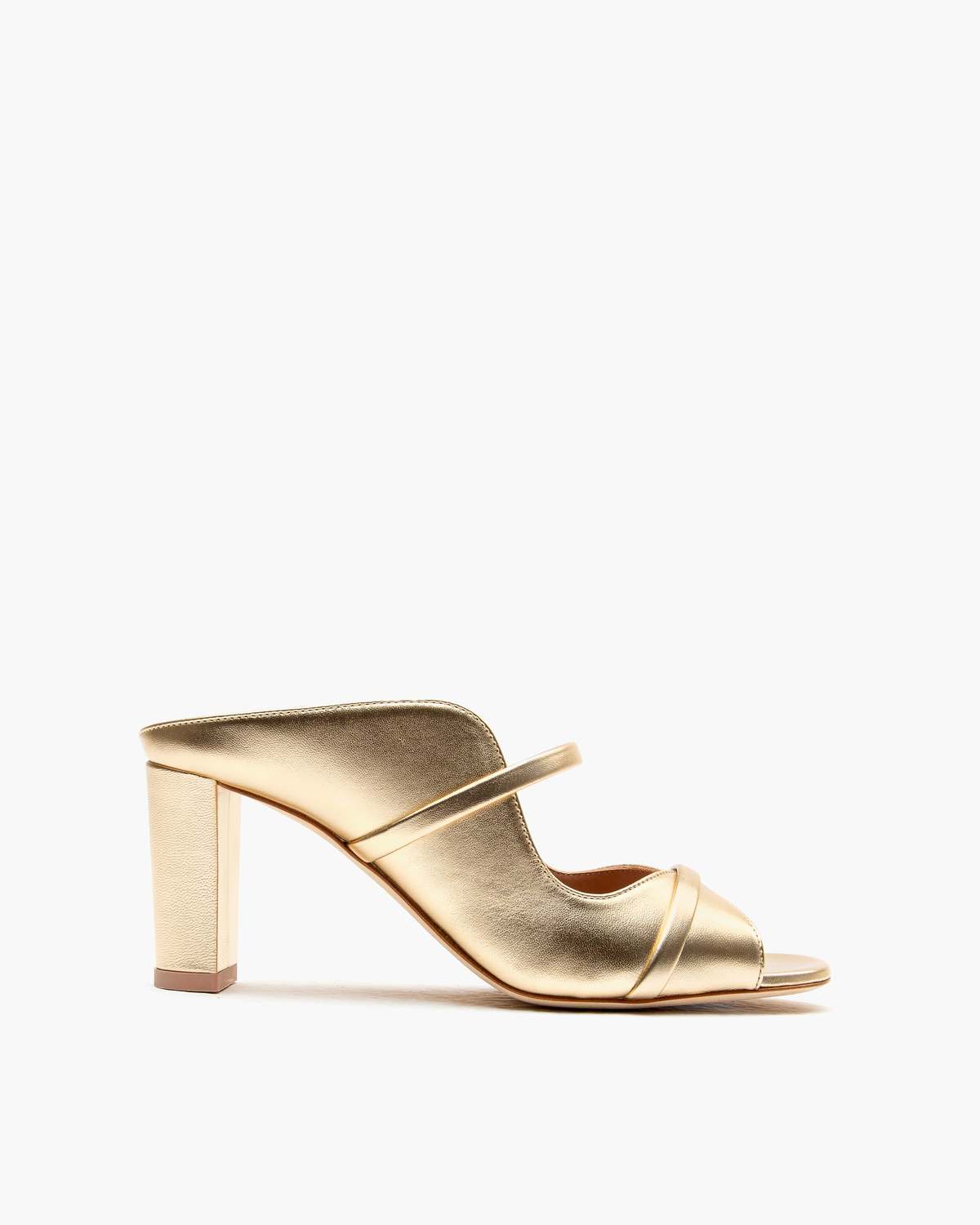 Malone Souliers Norah 70 Metallic Heels - Antique Gold - Image 1 of 1