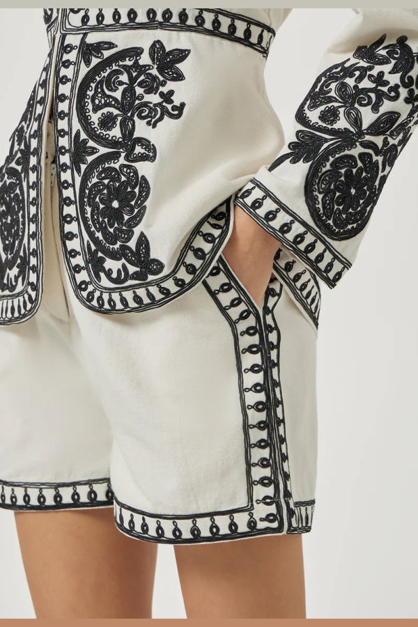 Scarlett Poppies Zaria Shorts - Vanilla/Onyx