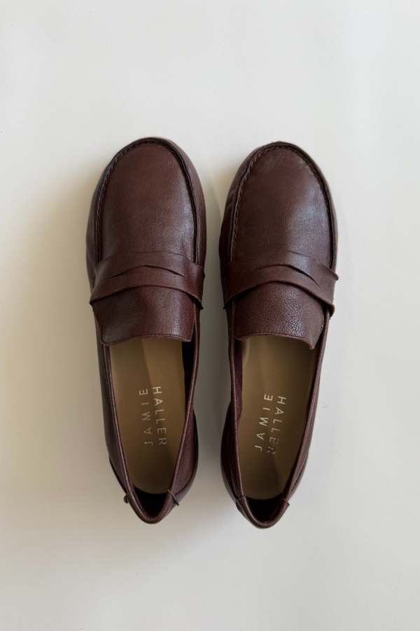 Jamie Haller Unlined Penny Loafer - Bordeaux