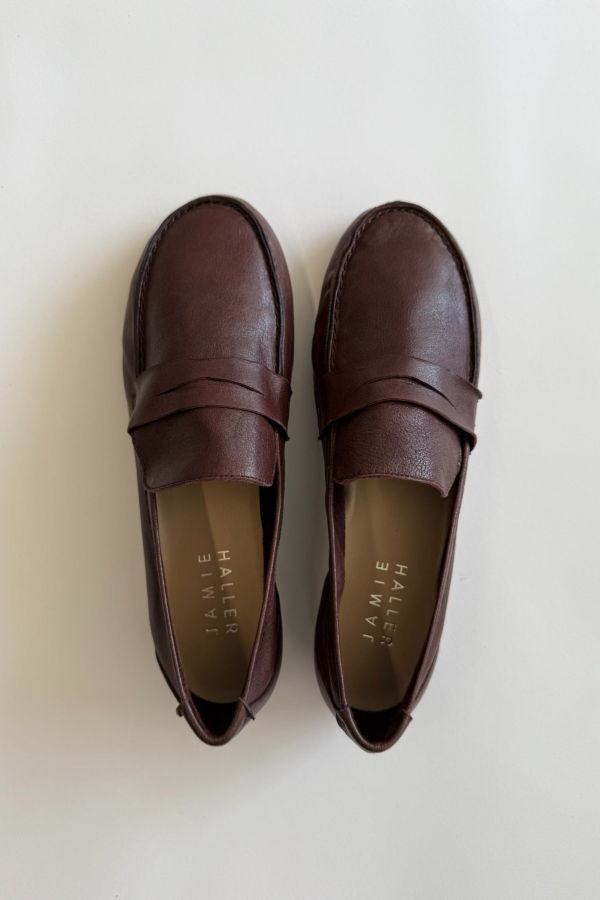 Jamie Haller Unlined Penny Loafer - Bordeaux