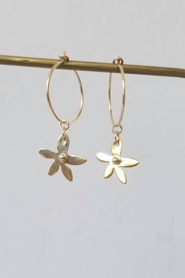 Coba Mae Daisy Earrings - 14K Gold