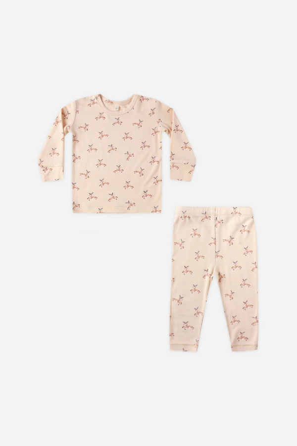 KIDS Rylee + Cru Quincy Mae Bamboo Pajama Set