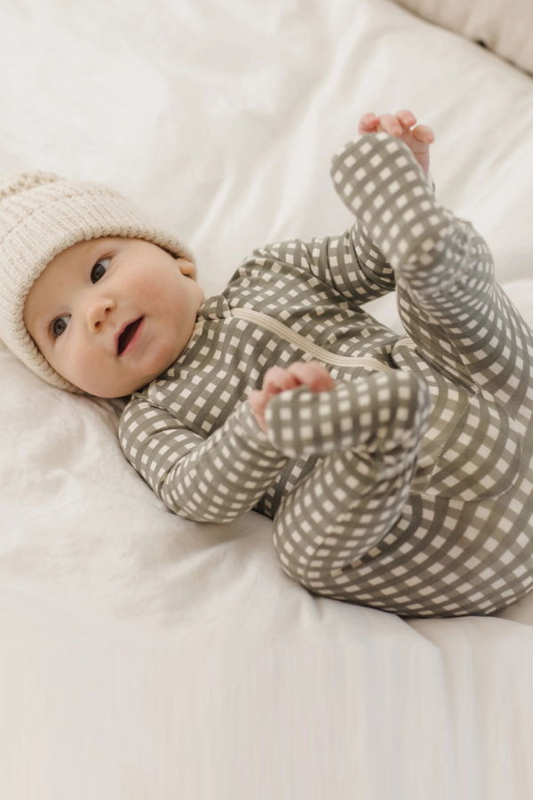 Rylee + Cru Bamboo Zip Long Sleeve Footie