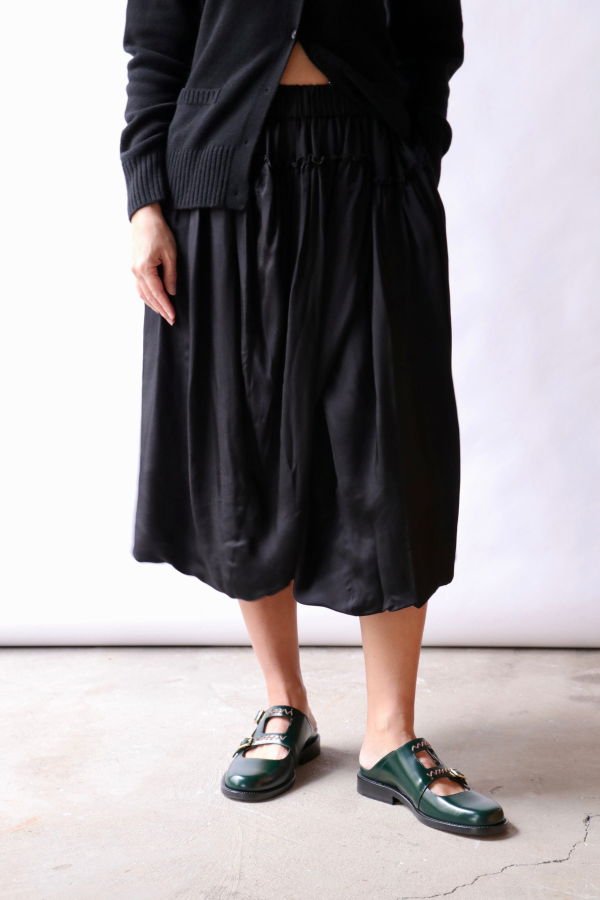 Cordera Ruffled Skirt Pants - Black