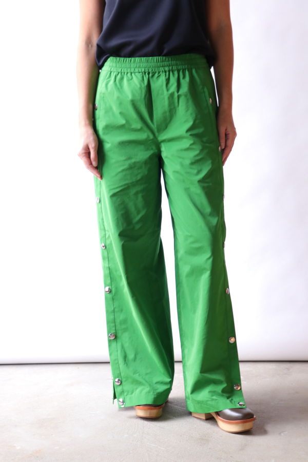 Tibi Nylon Snap Pull On Jogger Pants