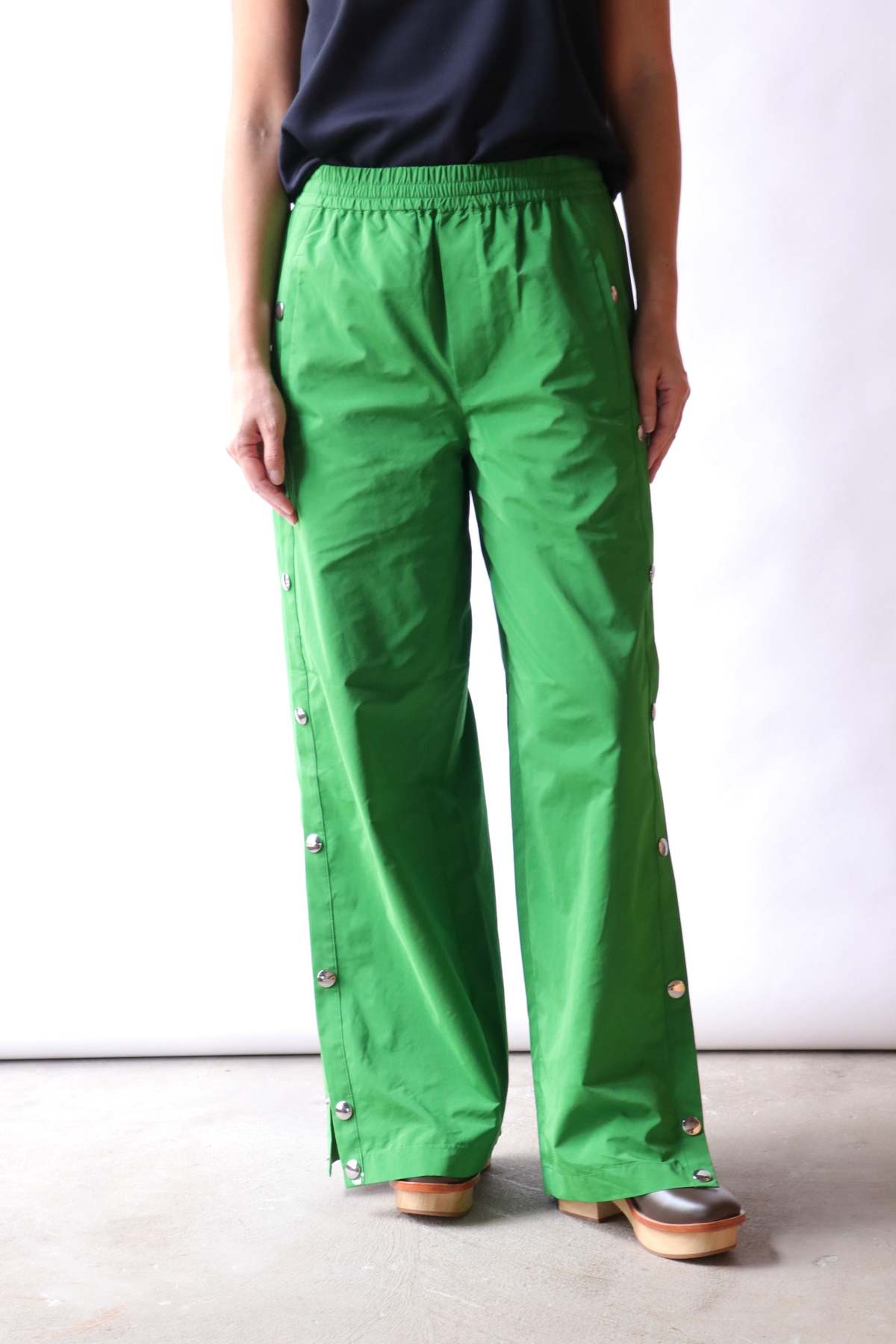 Tibi Nylon Snap Pull On Jogger Pants - Image 1 of 7