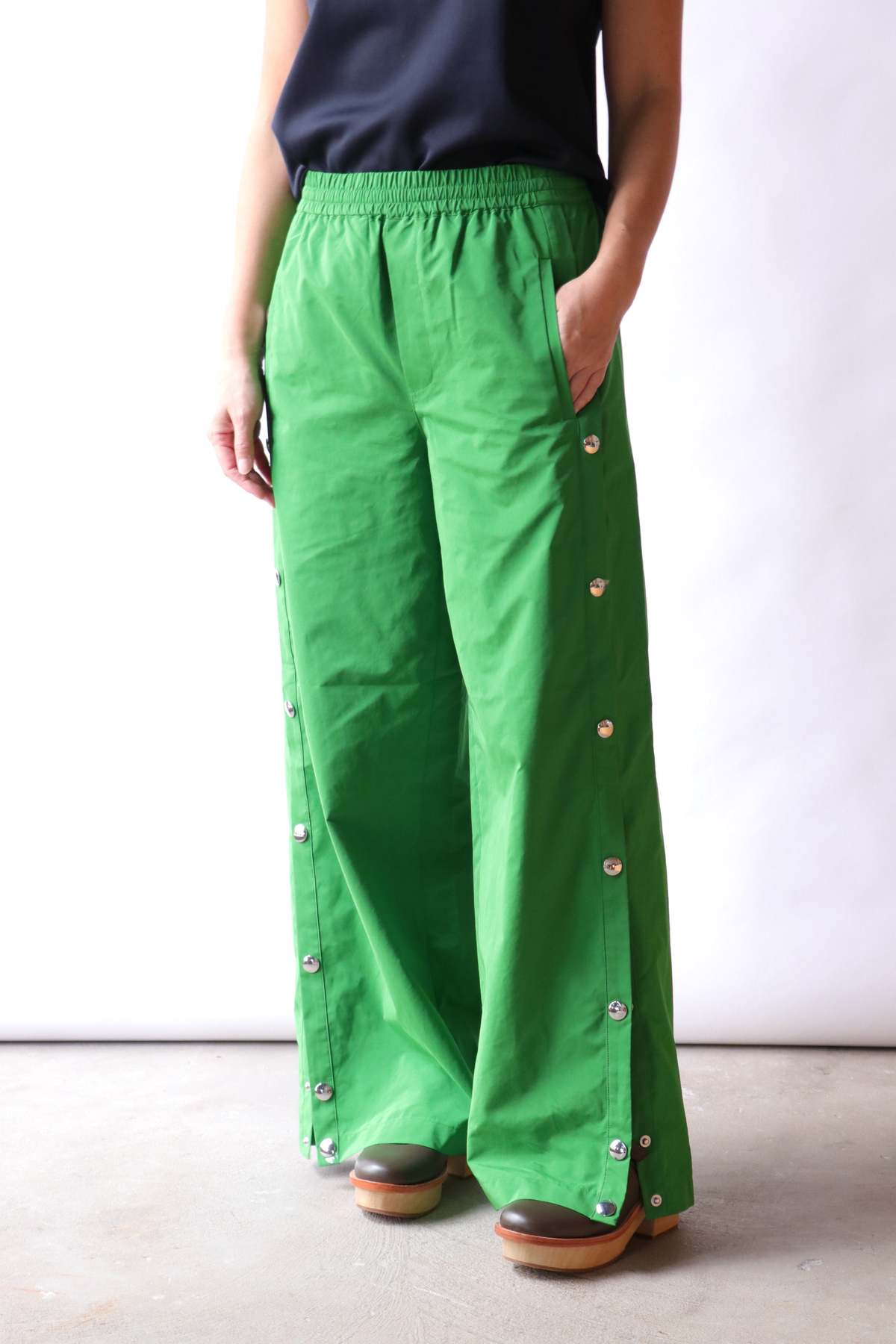 Tibi Nylon Snap Pull On Jogger Pants - Image 2 of 7