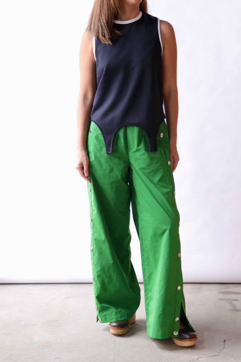 Tibi Nylon Snap Pull On Jogger Pants