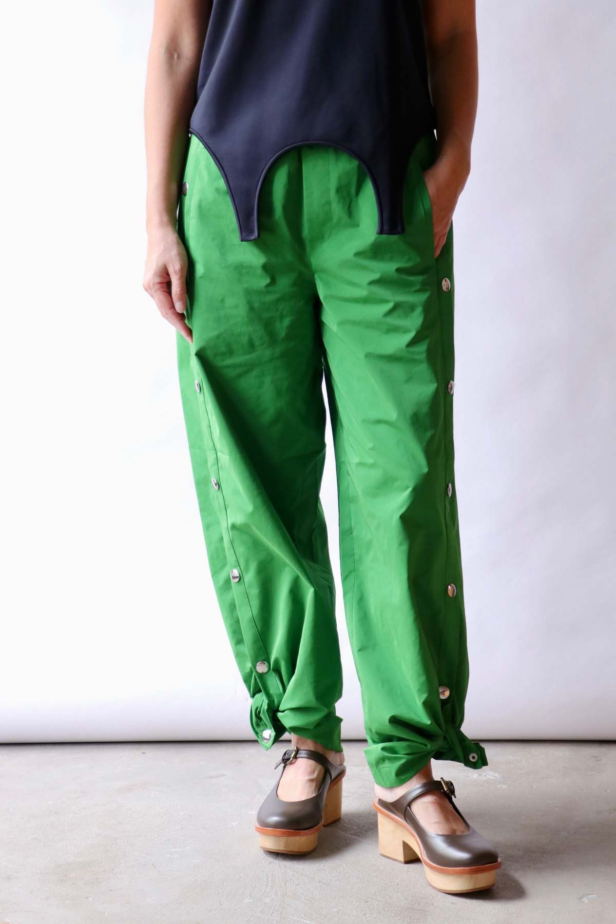 Tibi Nylon Snap Pull On Jogger Pants - Image 7 of 7