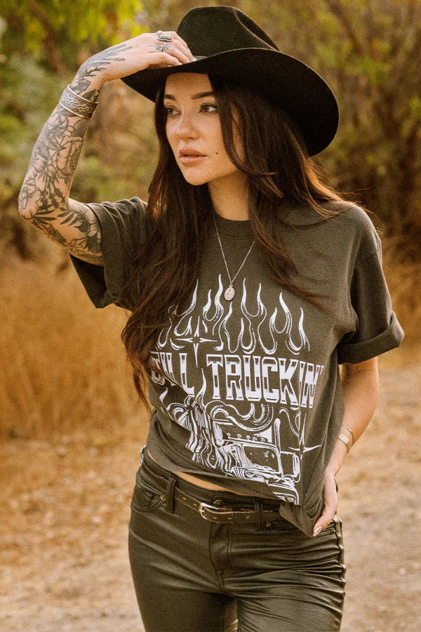 Way West Supply Co Still Truckin' Tee - Vintage Black